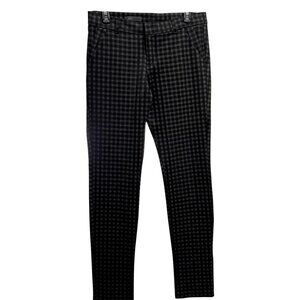 KUT From The Kloth Elyse Black & Gray Check Slim Leg Pants Career Office 8 Tall